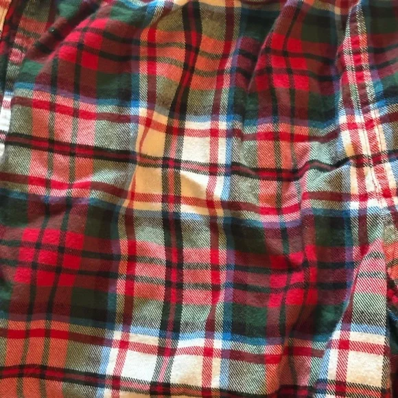 Lands' End Red Plaid Pajama Bottoms Soft Flannel Size Small (6-8) Pjs - Picture 3 of 6
